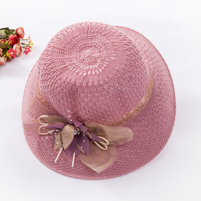 

Women Girl Summer Wide Brim Straw Hat Beach Hat Sun Hat Floppy Fold Straw Casual