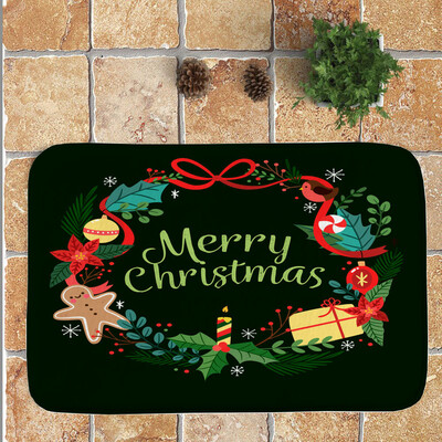 

〖Follure〗Christmas Festival Entrance Door Bathroom Mat Indoor Bath Decor