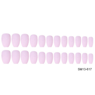 

24pcs Colorful Coffin Nails Matte False Nails Frosted Press On Nails Full Cover Medium Ballerina Artificial Nails Art Tips