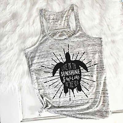 

Starmoon Fashion Womens O-Neck Cartoon Printing Sleeveless Vest Blouse Loose Shirt Tops