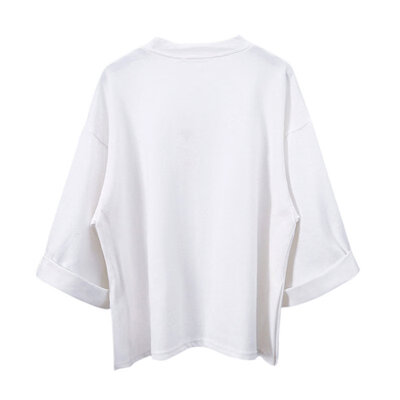 

Womens Solid Casual Tops Pullover 34 Sleeve Loose T Shirt Jumper Tee
