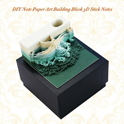 

DIY Note Paper Art Building Block 3D Stick Notes Convenience Stickers Papers Card Craft Creative Post Notes The Great Wall
