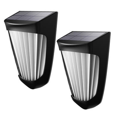 

2pcs Solar 10LED Door Side Wall Lights Waterproof Outdoor Decorative Lamps