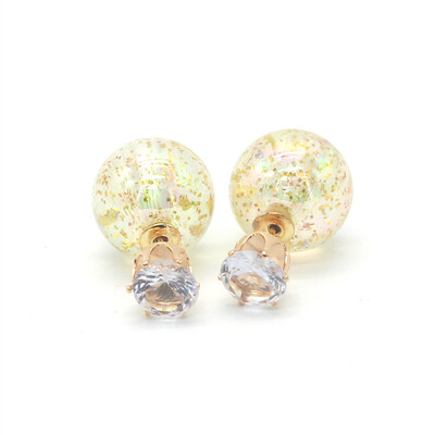 

Olaru 2019 New Crystal Crown Stud Earrings Thick Double Round Circle Rings Earrings For Women Zinc Alloy Trendy Hiphop Rock
