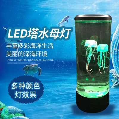 

Amazon new jellyfish lamp foreign trade hot colorful LED home decoration night light cross-border e-commerce