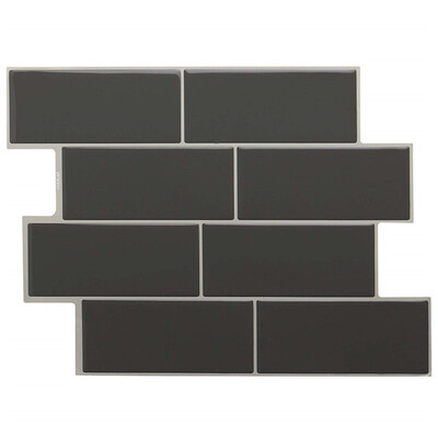 

3D Gray Brick Self Adhesive Stereo Wall Sticker Kitchen Bathroom Decal DIY Decor