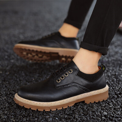 

Autumn new low help wolf Martin boots plus velvet shoes mens shoes shoes
