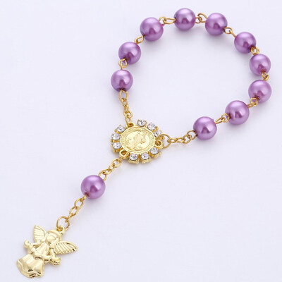 

Beaded Trendy Alloy resin Pave CZ Little Angel Charm Bracelet For Men Or Women Bracelet Jewelry