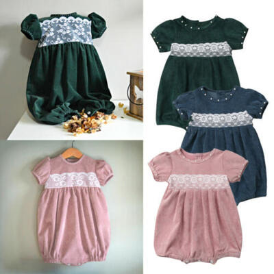 

UK Cute Newborn Baby Girl Lace Princess Romper Jumpsuit Bodysuit Outfits Clothes
