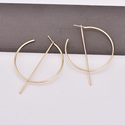 

New Fashion Big Circle Round Drop Earrings for Women Gold Silver Color Earring Party Jewelry Gift Statement Punk Mujer oorbellen