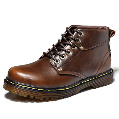 

Martin shoes wild retro leather Martin boots plus velvet boots mens Martin shoes Chelsea high boots mens boots