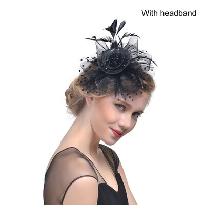 

Bridal Net Feather Hats Birdcage Net Wedding Headband Hats Bridal Fascinator Face Party Wedding Hair Accessories