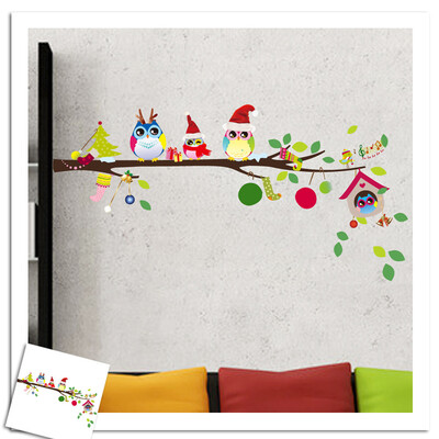 

〖Follure〗Tree Owl Wall Sticker Baby Kids Decal Mural Christmas Decor