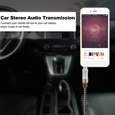 

33FT 35mm Audio Cable Car Stereo AUX Cable Extension Cord Braided Wire Male To Male For Car PC Speaker Headphone