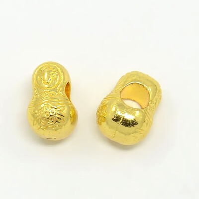 

Russian Dolls Tibetan Style European Beads Large Hole Beads Cadmium Free & Lead Free Golden 13x8x95mm Hole 5mm