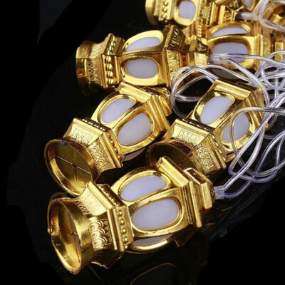 

Toponeto Ramadan Eid Deluxe Indoor LED Light String Golden Lanterns