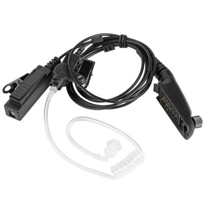 

Air Acoustic Tube Earpiece Mic Headset PTT wClip for Motorola GP380 Radio