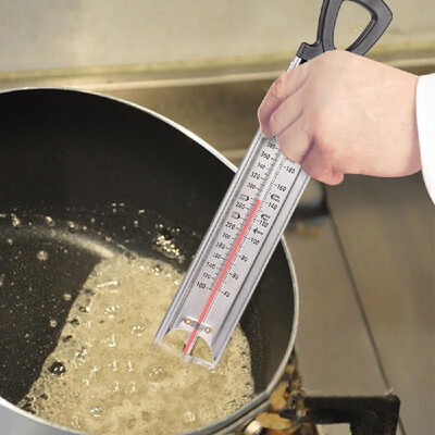 

Candy Thermometer Stainless Steel Fry Thermometer Jam Thermometer Syrup Thermometer with Hook & Pot Clip