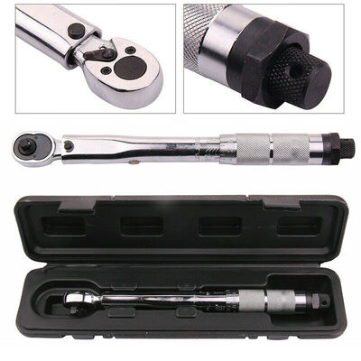 

14" Drive Sockets Chrome Vanadium Steel Adjustable Click Torque Wrench Tools