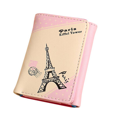 

Wallet Women Paris Eiffel Tower Hasp Coin Purse Short Leather Wallet Card Holders Handbag Wallet For Credit Cards