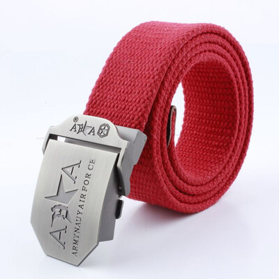 

Trend Canvas Men belt fashion Alloy Automatic buckle Men&Women belt casual sport Canvas weaving Men cowboy pants belt