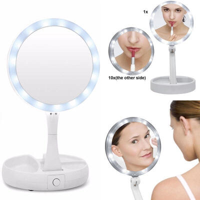 

My Fold-Away Mirror The Lighted Double Sided Vanity Makeup Mirror women Fashion
