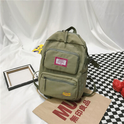 

Gu Gu Gan Girlsschoolbag Female Korean version Sen Department Canvas Campus Backpack Female Ins Students Backpack Tide