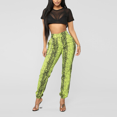 

Tailored Women s Sexy Snake Printed Tight Mid Waist Stretch Casual Overalls Pant Trouser