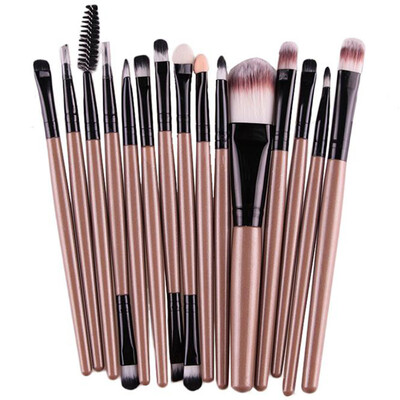 

Toponeto 15 pcs Makeup Brush Set tools Make-up Toiletry Kit Wool Make Up Brush Set