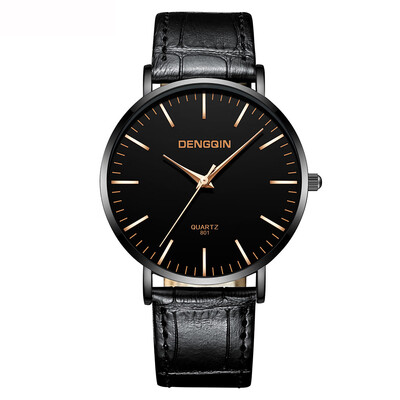 

Gobestart Fashion Mens Leather Military Alloy Analog Quartz Wrist Watch Business Watches