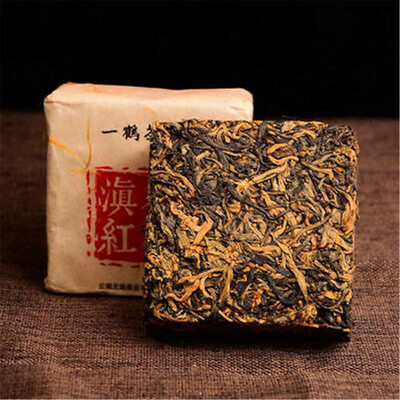 

400 Years Ancient Old Tree Yunnan Dian Hong Golden Buds Brick Black Tea 250g