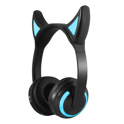 

ZW-19 Bluetooth Headphones V42 Cat Ear Headband LED Lights Earphones Luminous Wireless Headset