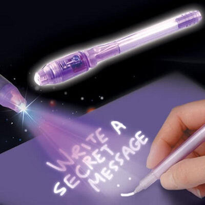 

1 Pc Secret Message Invisible Ink Magic Pen With Black Light Toys