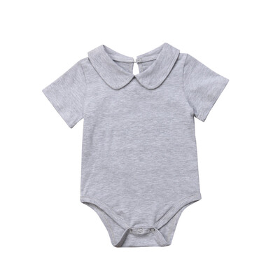 

Infant Kids Baby Girl Boy Romper Jumpsuit Bodysuit Outfit Solid Clothes 0-12M