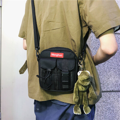 

Small bag canvas bag womens shoulder Messenger bag sports mens tide brand students ins Korean version of ancient feeling girl
