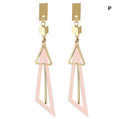 

Fashion Women Korea Style Personality Geometric Shape Drop Earrings Innovate Long All-match Dangle Earrings