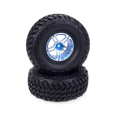 

Tailored 2pcs 116mm 19 Inch Wheel Rim&Tire For 110 TRX-4 SCX10II HPI RC Crawler Car