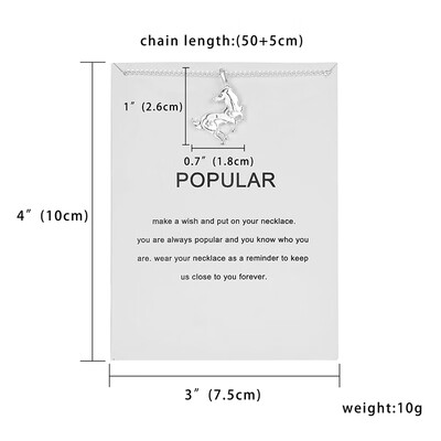 

Rinhoo Fashion Jewelry Animal Ornament Zodiac Popular Horse Alloy Clavicle Pendant Short Necklaces for Women Birthday Jewelry