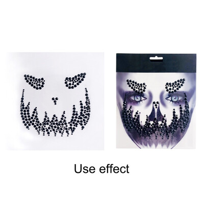 

Halloween Resin Jewelry Stickers Removable Face Gems Stickers Funny Tattoo Stickers For Festival Party Costume Decorations