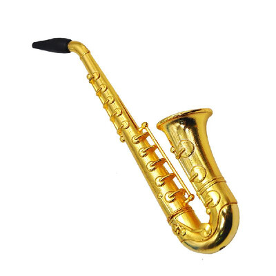 

Mini Saxophone Shaped Metal Horn Smoking Collectible Gift Pipe