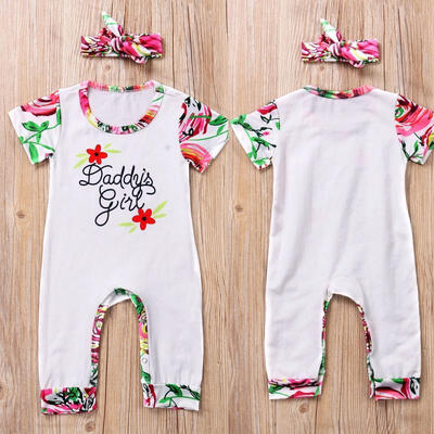

Baby Girl Floral Rompers Bodysuit Playsuit Jumpers One-piece Outfits Costume