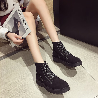 

European&American retro-Martin boots England style new autumn handsome&fashionable suede college wind-style short boots