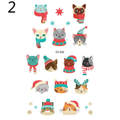 

Cartoon Christmas Elements Waterproof Temporary Tattoo Stickers Children Gift