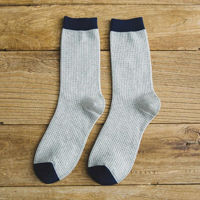 

Casual Men Autumn Winter Cotton Socks Contrast Color Business Soft Warm Hosiery Calcetines