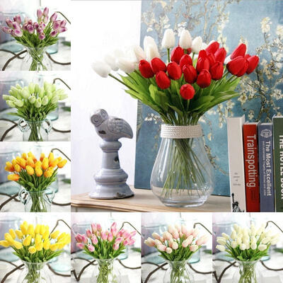 

Home Wedding Garden Decor Artificial Fake Tulip Silk Flower Bridal Hydrangea