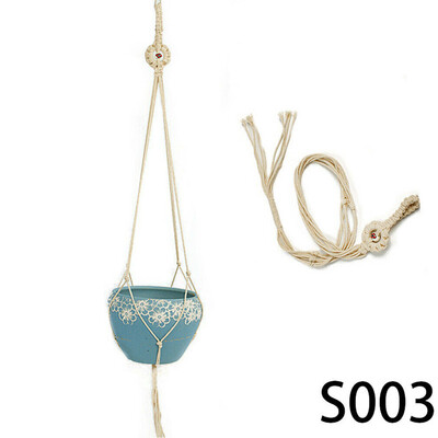 

Cotton Rope Net Flower Plant Hanger Net Handmade Macrame Rope Plant Hanger Garden Flower Pot Holder Hanging Basket Decor