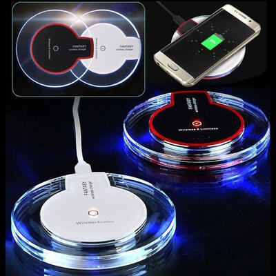 

Clear Qi Wireless Fast Charger Charging Pad fr Samsung S7EdgeS6 iPhone 87 Plus