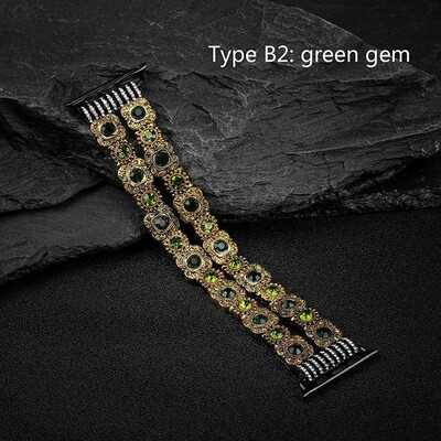 

Womens Bling Agate Strap for Apple Watch Series 1 2 3 4 Band Retro Crystal Bracelet for iWatch 38mm 42mm Watchbands