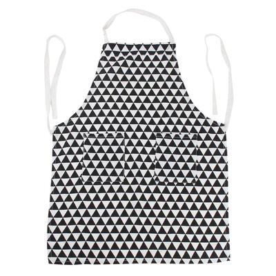 

Greensen Triangle Pattern Cotton Kitchen Apron Unisex Cooking Baking Aprons with Two Pockets Kitchen Apron Unisex Apron