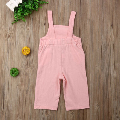 

Kids Baby Girl Boy Dungaree Bib Pants Romper Overalls Linen Outfit Clothes Set